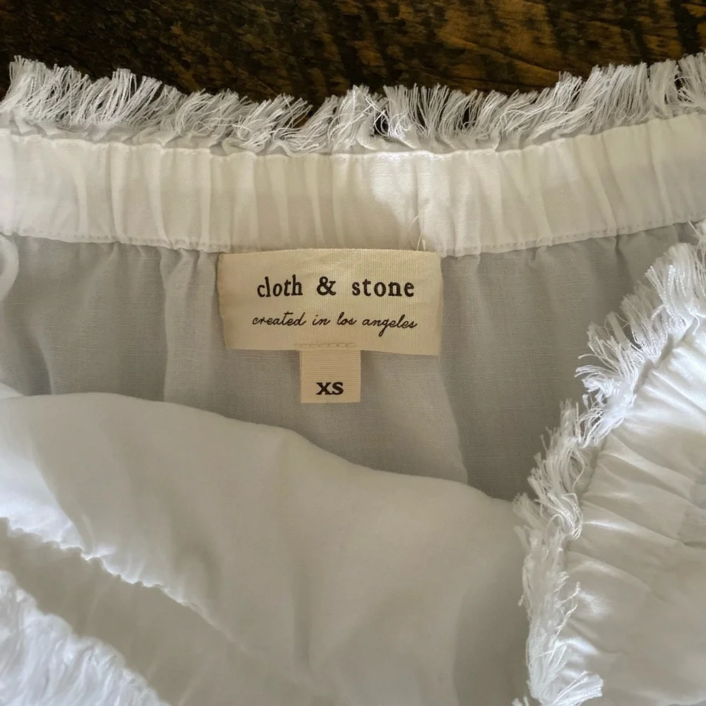 Cloth & Stone Strapless Fray Trim Crop Jumpsuit - Picture 13 of 15